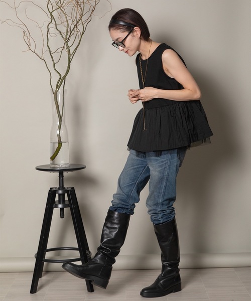 異素材切替タンク×シアーブルソン SET（その他トップス）｜lodie（ロディ）