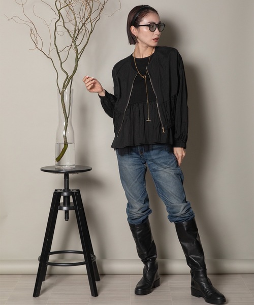 異素材切替タンク×シアーブルソン SET（その他トップス）｜lodie（ロディ）