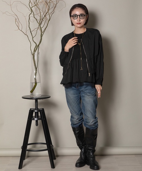 異素材切替タンク×シアーブルソン SET（その他トップス）｜lodie（ロディ）