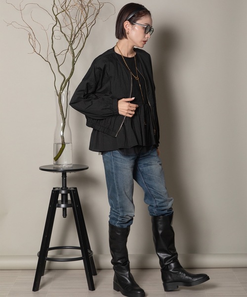 異素材切替タンク×シアーブルソン SET（その他トップス）｜lodie（ロディ）