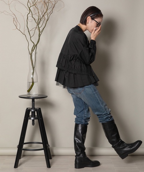 異素材切替タンク×シアーブルソン SET（その他トップス）｜lodie（ロディ）