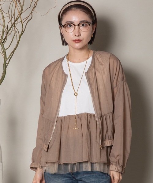 異素材切替タンク×シアーブルソン SET（その他トップス）｜lodie（ロディ）