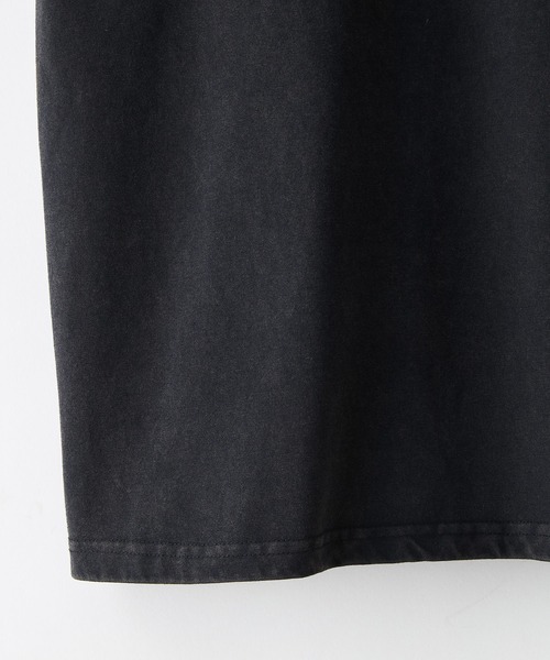 【SAVIER/サビアー】オーバーサイズ ポケット付ヘンリーネックロンT ワンポイント刺繍 ブランドロゴ（Tシャツ/カットソー）｜SAVIER（サビアー）