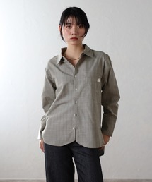 ENC（エンク）の「label striped shirt / ラベルストライプシャツ（シャツ/ブラウス）」