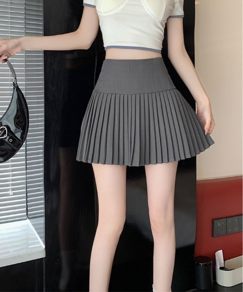 kirakiraShop(キラキラショップ)の「プリーツ 切り替え スカート(スカート・レディース・ホワイト/ブラック/グレー・S/M/L)」の20枚目の写真