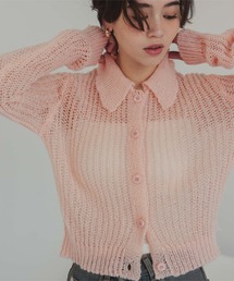 titivate | 透かし編みポロニットプルオーバー(ニット/セーター)