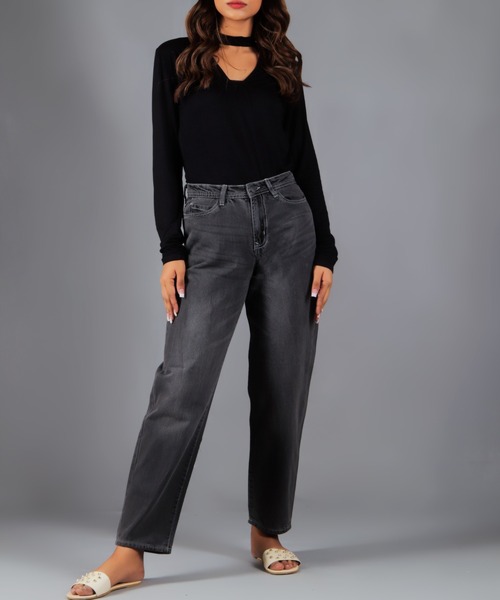 London Denim（ロンドンデニム）の「London Denim (Hackney) Boy friend / ボーイフレンドデニム（デニムパンツ・レディース・ブラック/ライトグレー/グレー系その他・LL/S/M/L）」の15枚目の写真