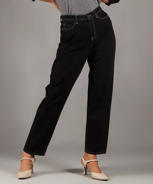 London Denim（ロンドンデニム）の「London Denim (Hackney) Boy friend / ボーイフレンドデニム（デニムパンツ・レディース・ブラック/ライトグレー/グレー系その他・LL/S/M/L）」の8枚目の写真