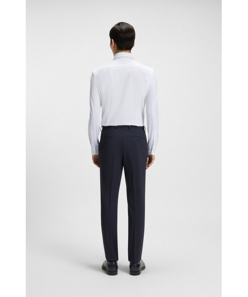 BOSS(ボス)の「スリムフィットシャツ プリント パフォーマンスストレッチジャージー(シャツ/ブラウス・メンズ・ネイビー/ブラック/ホワイト・46/44/43/42/41/40/39/38/37)」の6枚目の写真