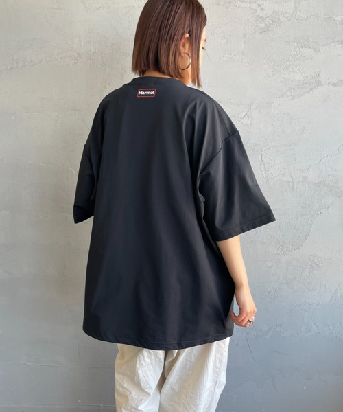 マルモページです☆①の1 Marmot/マーモット] 別注 ドローコード付き ワンポイントロゴポケット