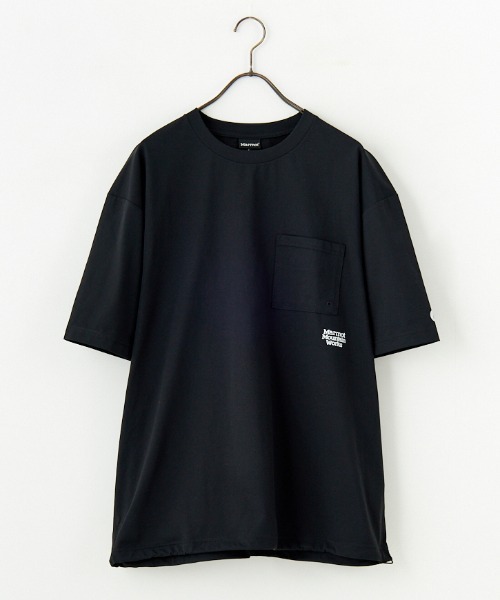 MARMOT（マーモット）の「[Marmot/マーモット] 別注 ドローコード付き ワンポイントロゴポケットTシャツ（Tシャツ/カットソー・レディース・ブラック/グレー/ホワイト・M/S/XL/L）」の7枚目の写真