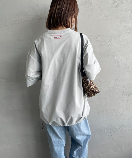 MARMOT（マーモット）の「[Marmot/マーモット] 別注 ドローコード付き ワンポイントロゴポケットTシャツ（Tシャツ/カットソー・レディース・ブラック/グレー/ホワイト・M/S/XL/L）」の21枚目の写真