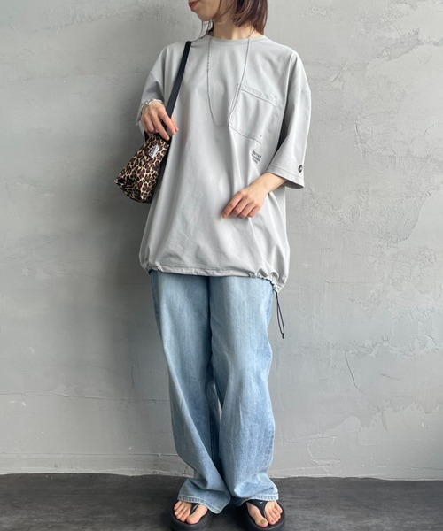 MARMOT（マーモット）の「[Marmot/マーモット] 別注 ドローコード付き ワンポイントロゴポケットTシャツ（Tシャツ/カットソー・レディース・ブラック/グレー/ホワイト・M/S/XL/L）」の22枚目の写真