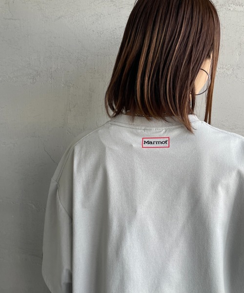 MARMOT（マーモット）の「[Marmot/マーモット] 別注 ドローコード付き ワンポイントロゴポケットTシャツ（Tシャツ/カットソー・レディース・ブラック/グレー/ホワイト・M/S/XL/L）」の14枚目の写真