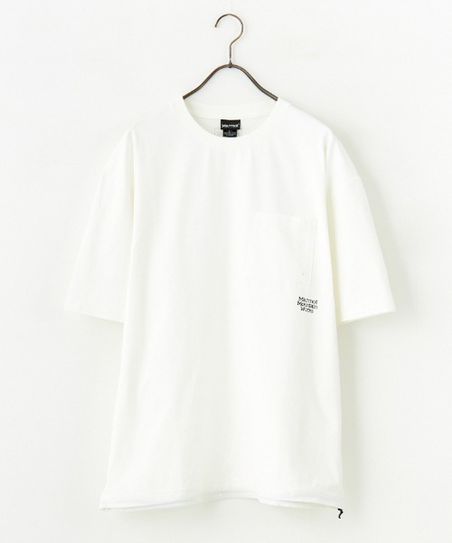 MARMOT（マーモット）の「[Marmot/マーモット] 別注 ドローコード付き ワンポイントロゴポケットTシャツ（Tシャツ/カットソー・レディース・ブラック/グレー/ホワイト・M/S/XL/L）」の12枚目の写真