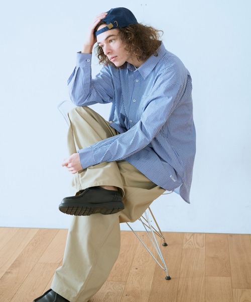 BROKEN BASE(ブロークンベース)の「B.BASEオーバーシャツ(シャツ/ブラウス・メンズ・サックスブルー系/ライトブルー・LARGE/MEDIUM)」の11枚目の写真