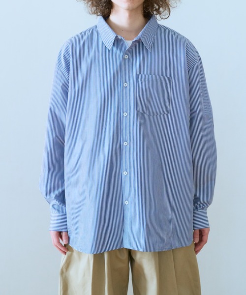 BROKEN BASE(ブロークンベース)の「B.BASEオーバーシャツ(シャツ/ブラウス・メンズ・サックスブルー系/ライトブルー・LARGE/MEDIUM)」の12枚目の写真