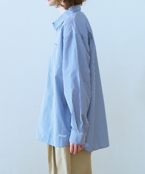 BROKEN BASE(ブロークンベース)の「B.BASEオーバーシャツ(シャツ/ブラウス・メンズ・サックスブルー系/ライトブルー・LARGE/MEDIUM)」の13枚目の写真