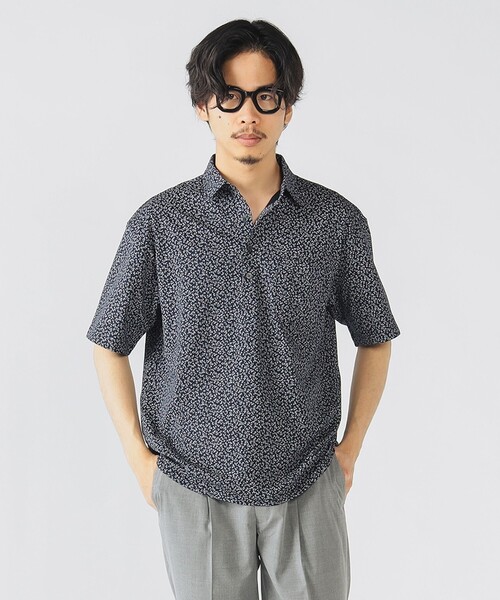 BEAMS HEART(ビームスハート)の「【抗菌防臭加工・吸水速乾】ハニカムプリント レギュラーカラー ポロシャツ 25SS(S~XL)(ポロシャツ・メンズ・ブラック/ネイビー/ホワイト/ブルー・X-LARGE/LARGE/MEDIUM/SMALL)」の3枚目の写真