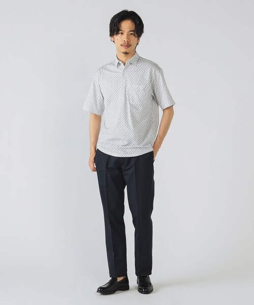 BEAMS HEART(ビームスハート)の「【抗菌防臭加工・吸水速乾】ハニカムプリント レギュラーカラー ポロシャツ 25SS(S~XL)(ポロシャツ・メンズ・ブラック/ネイビー/ホワイト/ブルー・X-LARGE/LARGE/MEDIUM/SMALL)」の7枚目の写真