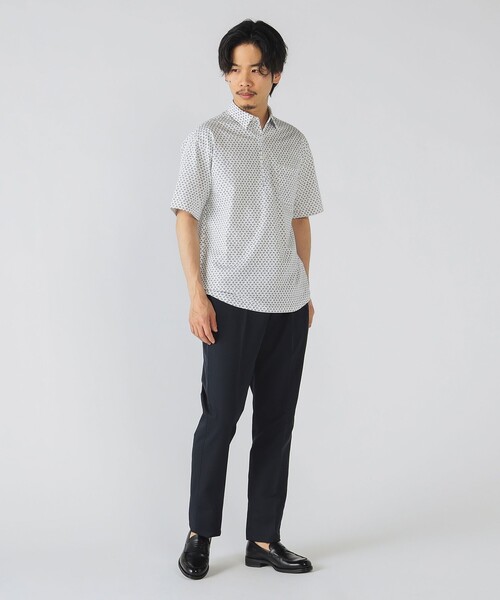 BEAMS HEART(ビームスハート)の「【抗菌防臭加工・吸水速乾】ハニカムプリント レギュラーカラー ポロシャツ 25SS(S~XL)(ポロシャツ・メンズ・ブラック/ネイビー/ホワイト/ブルー・X-LARGE/LARGE/MEDIUM/SMALL)」の8枚目の写真