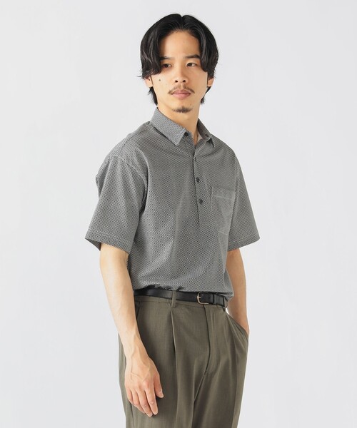 BEAMS HEART(ビームスハート)の「【抗菌防臭加工・吸水速乾】ハニカムプリント レギュラーカラー ポロシャツ 25SS(S~XL)(ポロシャツ・メンズ・ブラック/ネイビー/ホワイト/ブルー・X-LARGE/LARGE/MEDIUM/SMALL)」の10枚目の写真