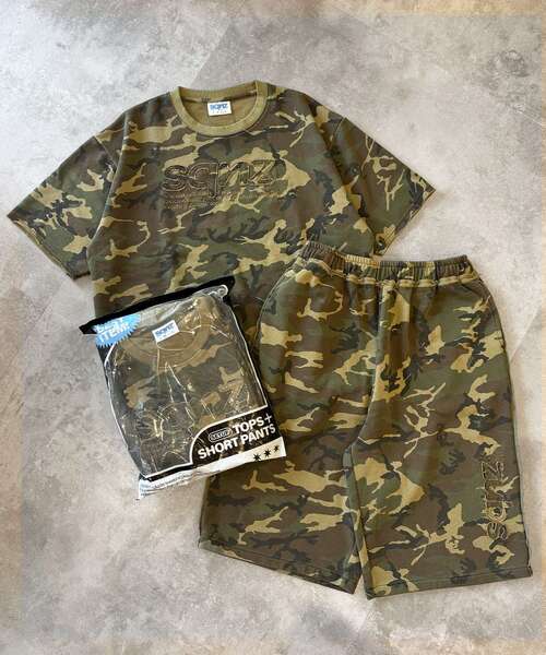 SEQUENZ（シークエンズ）の「【sqnz（エスキュンズ）】sqnz applique pack set up / セットアップ Tシャツ ハーフパンツ クルーネック オーバーサイズ ワンポイント（Tシャツ/カットソー・メンズ・ライトグレー/その他1/ブラック/ライトブルー・SMALL/MEDIUM/LARGE）」の4枚目の写真