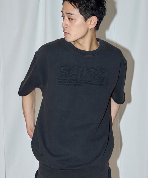 SEQUENZ（シークエンズ）の「【sqnz（エスキュンズ）】sqnz applique pack set up / セットアップ Tシャツ ハーフパンツ クルーネック オーバーサイズ ワンポイント（Tシャツ/カットソー・メンズ・ライトグレー/その他1/ブラック/ライトブルー・SMALL/MEDIUM/LARGE）」の5枚目の写真