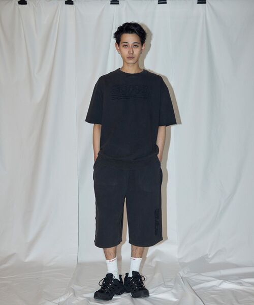 SEQUENZ（シークエンズ）の「【sqnz（エスキュンズ）】sqnz applique pack set up / セットアップ Tシャツ ハーフパンツ クルーネック オーバーサイズ ワンポイント（Tシャツ/カットソー・メンズ・ライトグレー/その他1/ブラック/ライトブルー・SMALL/MEDIUM/LARGE）」の6枚目の写真