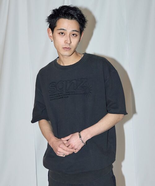 SEQUENZ（シークエンズ）の「【sqnz（エスキュンズ）】sqnz applique pack set up / セットアップ Tシャツ ハーフパンツ クルーネック オーバーサイズ ワンポイント（Tシャツ/カットソー・メンズ・ライトグレー/その他1/ブラック/ライトブルー・SMALL/MEDIUM/LARGE）」の9枚目の写真