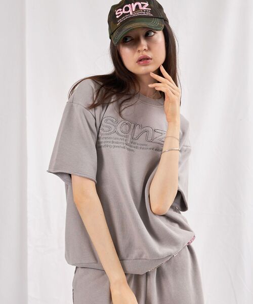 SEQUENZ（シークエンズ）の「【sqnz（エスキュンズ）】sqnz applique pack set up / セットアップ Tシャツ ハーフパンツ クルーネック オーバーサイズ ワンポイント（Tシャツ/カットソー・メンズ・ライトグレー/その他1/ブラック/ライトブルー・SMALL/MEDIUM/LARGE）」の16枚目の写真