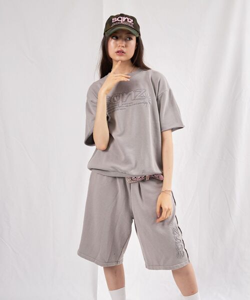 SEQUENZ（シークエンズ）の「【sqnz（エスキュンズ）】sqnz applique pack set up / セットアップ Tシャツ ハーフパンツ クルーネック オーバーサイズ ワンポイント（Tシャツ/カットソー・メンズ・ライトグレー/その他1/ブラック/ライトブルー・SMALL/MEDIUM/LARGE）」の17枚目の写真