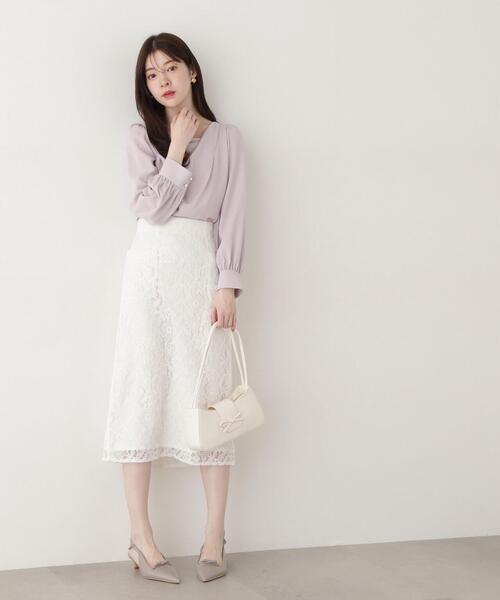 PROPORTION BODY DRESSING(プロポーションボディドレッシング)の「レースタイトスカート / 1215120301(スカート・レディース・ホワイト系その他/グレー/ネイビー・X-SMALL/SMALL/MEDIUM)」の10枚目の写真