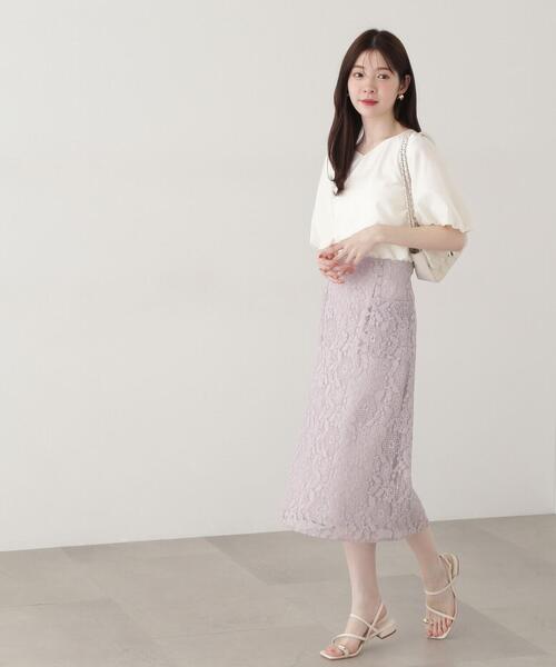 PROPORTION BODY DRESSING(プロポーションボディドレッシング)の「レースタイトスカート / 1215120301(スカート・レディース・ホワイト系その他/グレー/ネイビー・X-SMALL/SMALL/MEDIUM)」の1枚目の写真
