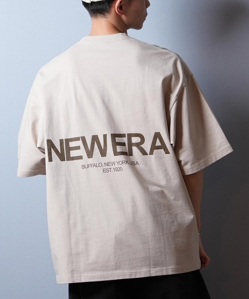 NEW ERA（ニューエラ）の「【ムラサキスポーツ限定】NEW ERA/ニューエラ 半袖Tシャツ バックプリント 14670928/14670929/14670930/14670931（Tシャツ/カットソー・メンズ・ライトブルー/ブラック/ホワイト/ストーン・M/L/XL/XXL）」の2枚目の写真