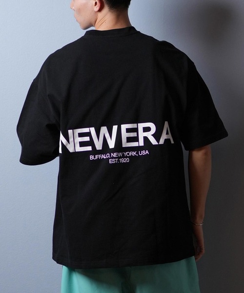 NEW ERA（ニューエラ）の「【ムラサキスポーツ限定】NEW ERA/ニューエラ 半袖Tシャツ バックプリント 14670928/14670929/14670930/14670931（Tシャツ/カットソー・メンズ・ライトブルー/ブラック/ホワイト/ストーン・M/L/XL/XXL）」の3枚目の写真