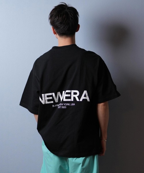 NEW ERA（ニューエラ）の「【ムラサキスポーツ限定】NEW ERA/ニューエラ 半袖Tシャツ バックプリント 14670928/14670929/14670930/14670931（Tシャツ/カットソー・メンズ・ライトブルー/ブラック/ホワイト/ストーン・M/L/XL/XXL）」の5枚目の写真