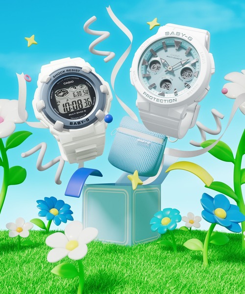 BABY-G(ベイビージー)の「Spring Package 2025 / BGR-3003SP-7JR(デジタル腕時計・レディース・ホワイト×ブルー・FREE)」の7枚目の写真