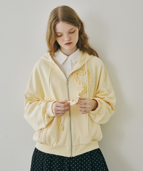 idem イデム　heart frill hoodie ハートフリルフーディー heart frill hoodie／ハートフリルフーディ（パーカー）｜idem