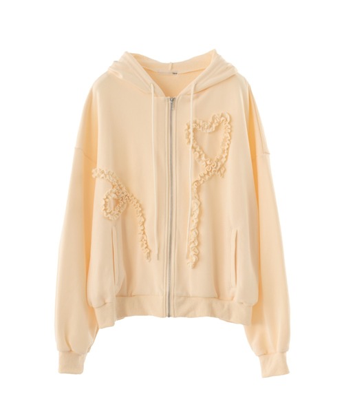 idem イデム　heart frill hoodie/ハートフリルフーディー heart frill hoodie／ハートフリルフーディ（パーカー）｜idem