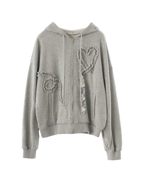 heart frill hoodie／ハートフリルフーディ（パーカー）｜idem