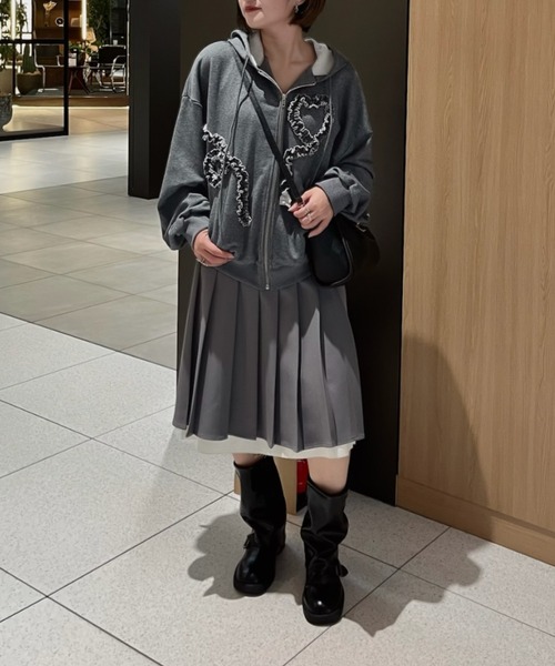 heart frill hoodie／ハートフリルフーディ（パーカー）｜idem