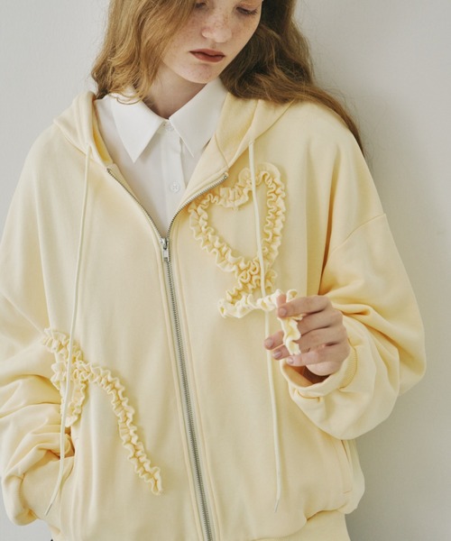 heart frill hoodie／ハートフリルフーディ（パーカー）｜idem（イデム