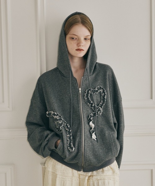heart frill hoodie／ハートフリルフーディ（パーカー）｜idem（イデム