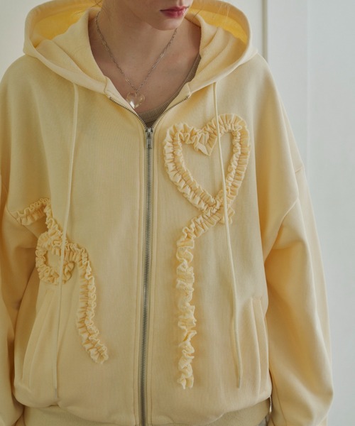 idem イデム heart frill hoodie／ハートフリルフーディ heart frill hoodie／ハートフリルフーディ（パーカー）｜idem