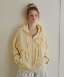 idem（イデム）の「heart frill hoodie／ハートフリルフーディ（パーカー）」