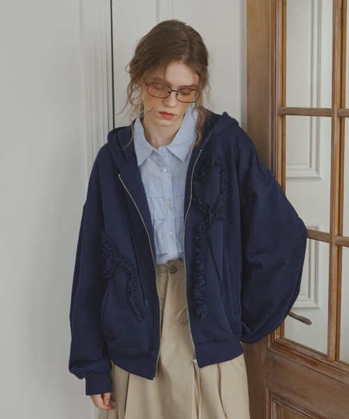 heart frill hoodie／ハートフリルフーディ（パーカー）｜idem