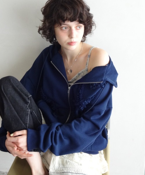 heart frill hoodie／ハートフリルフーディ（パーカー）｜idem