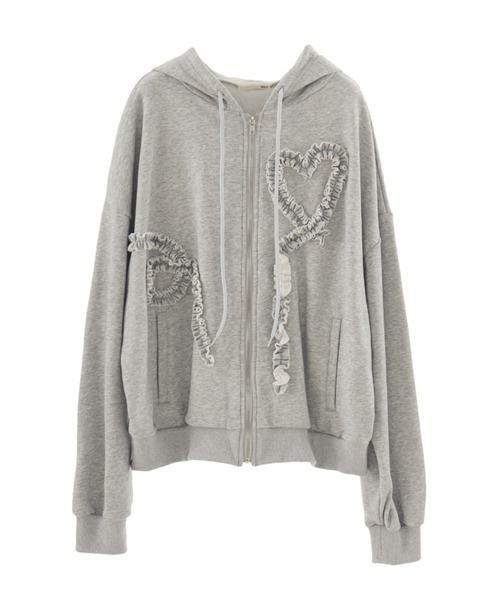 heart frill hoodie／ハートフリルフーディ（パーカー）｜idem
