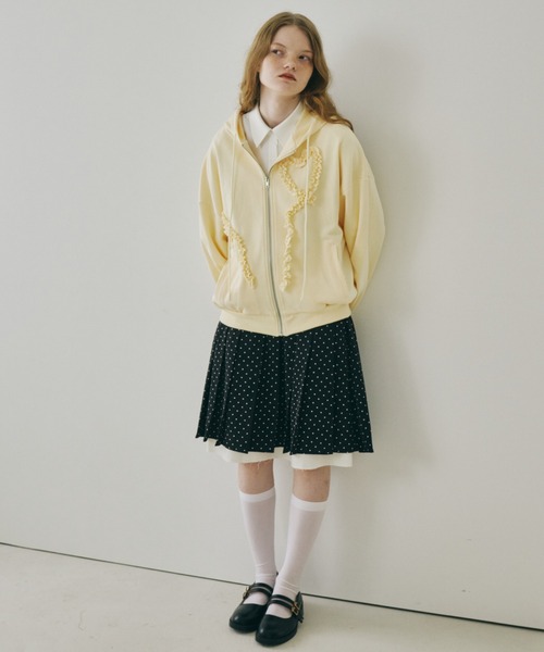 idem イデム heart frill hoodie／ハートフリルフーディ heart frill hoodie／ハートフリルフーディ（パーカー）｜idem